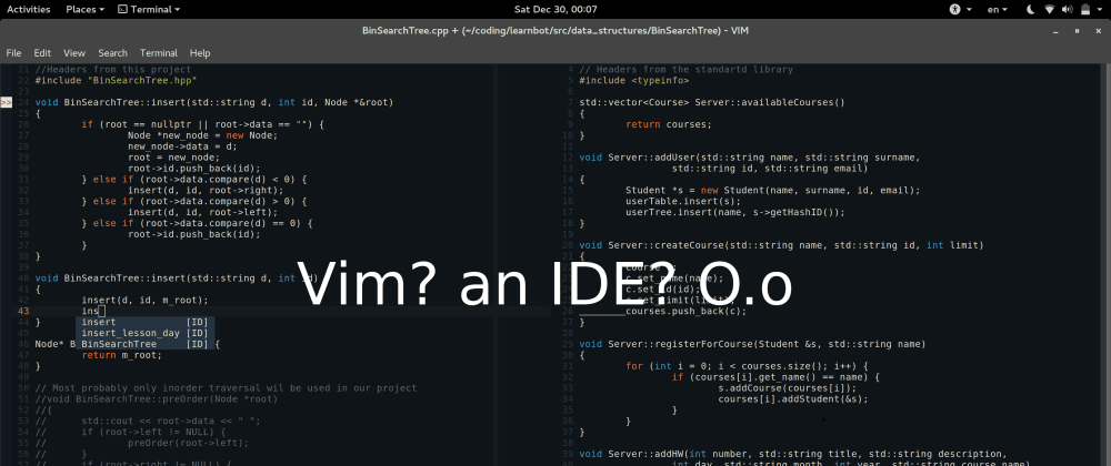 Vim, the best tool for Programmers